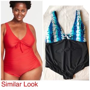 Bleu Ice NWOT Blue Tie Dye One Piece Swimsuit